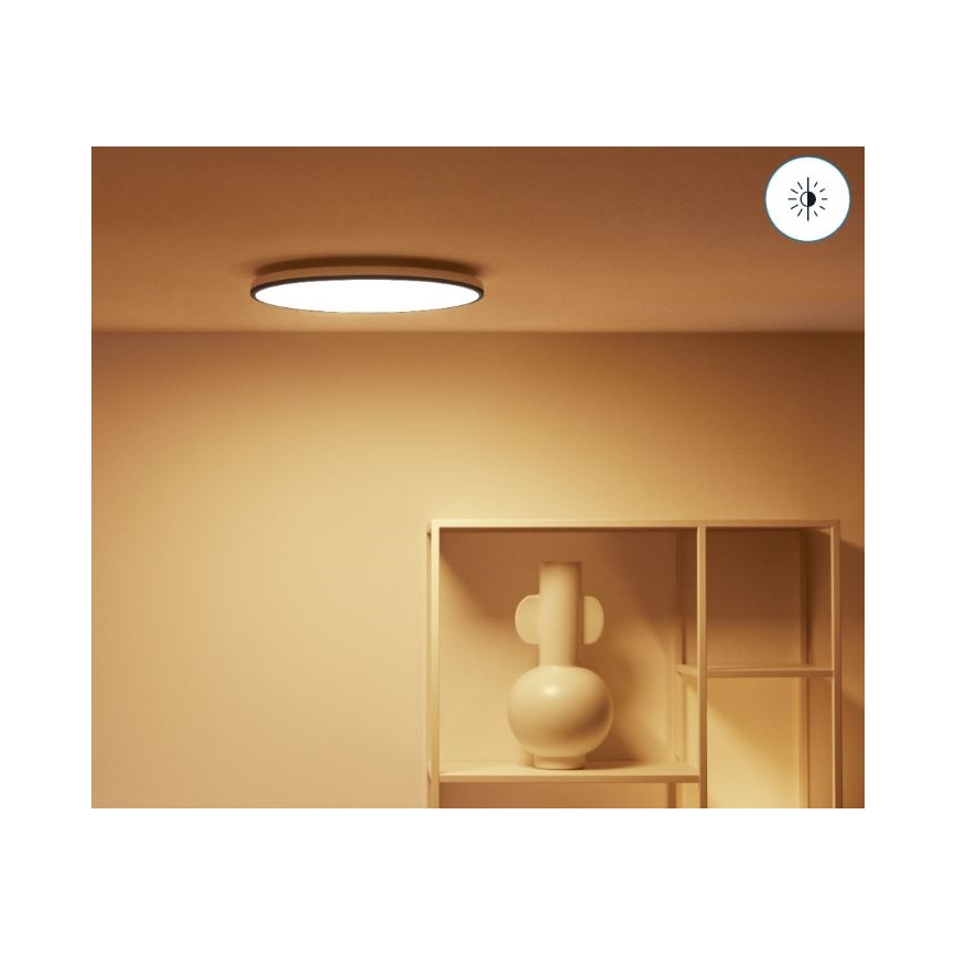 WiZ - LED RGBW Dimmable ceiling light RUNE LED/21W/230V 2200-6500K Wi-Fi black