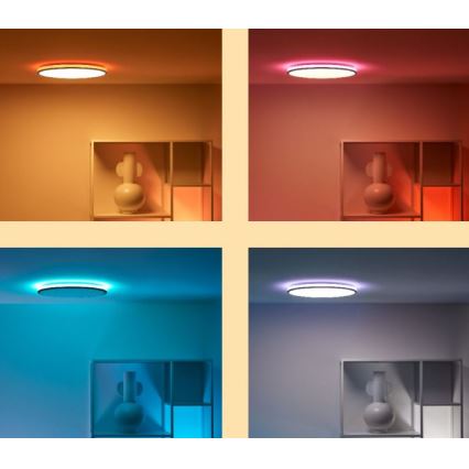 WiZ - LED RGBW Dimmable ceiling light RUNE LED/21W/230V 2200-6500K Wi-Fi black