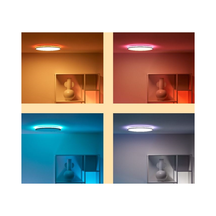 WiZ - LED RGBW Dimmable ceiling light RUNE LED/21W/230V 2200-6500K Wi-Fi black