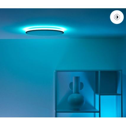 WiZ - LED RGBW Dimmable ceiling light RUNE LED/21W/230V 2200-6500K Wi-Fi black