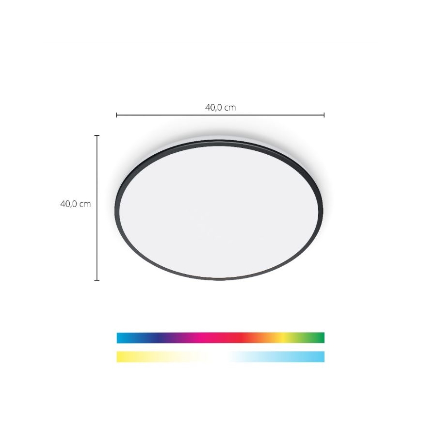 WiZ - LED RGBW Dimmable ceiling light RUNE LED/21W/230V 2200-6500K Wi-Fi black