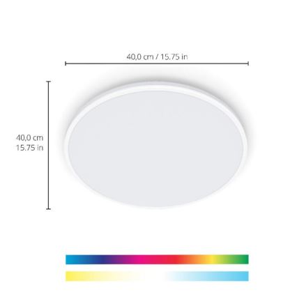 WiZ - LED RGBW Dimmable ceiling light RUNE LED/21W/230V 2700-6500K Wi-Fi white