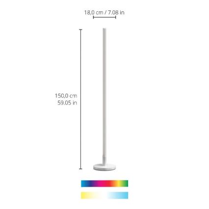 WiZ - LED RGBW Dimmable floor lamp POLE LED/13W/230V 2200-6500K Wi-Fi