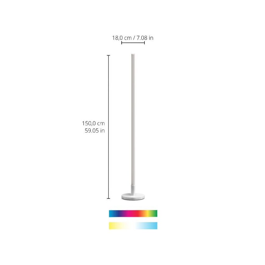WiZ - LED RGBW Dimmable floor lamp POLE LED/13W/230V 2200-6500K Wi-Fi