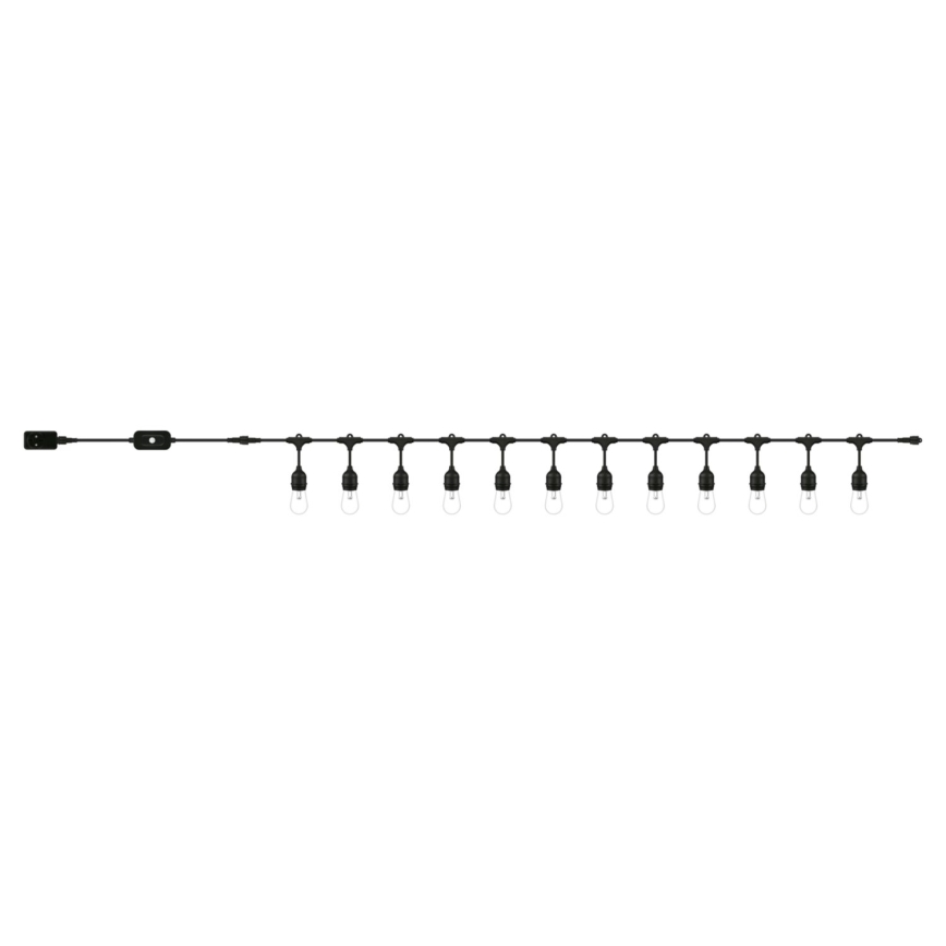 WiZ - LED RGBW Dimmable outdoor chain 12xLED 14,4m IP65 2700-5000K Wi-Fi
