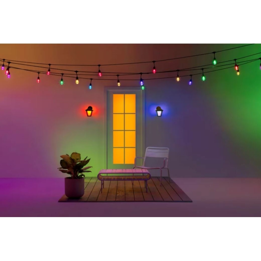 WiZ - LED RGBW Dimmable outdoor wall light LED/9,5W/230V 2700-5000K IP44 Wi-Fi