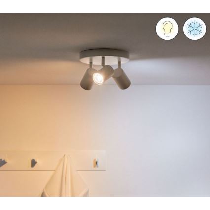 WiZ - LED RGBW Dimmable spotlight IMAGEO 3xGU10/4,9W/230V 2200-6500K Wi-Fi CRI 90 white
