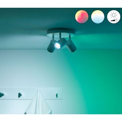 WiZ - LED RGBW Dimmable spotlight IMAGEO 3xGU10/4,9W/230V 2200-6500K Wi-Fi CRI 90 white