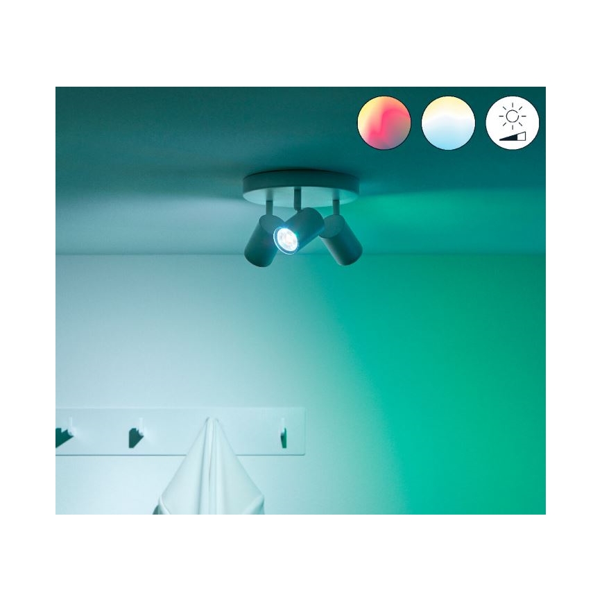 WiZ - LED RGBW Dimmable spotlight IMAGEO 3xGU10/4,9W/230V 2200-6500K Wi-Fi CRI 90 white