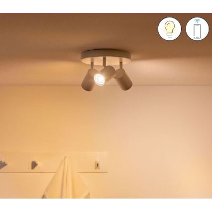 WiZ - LED RGBW Dimmable spotlight IMAGEO 3xGU10/4,9W/230V 2200-6500K Wi-Fi CRI 90 white