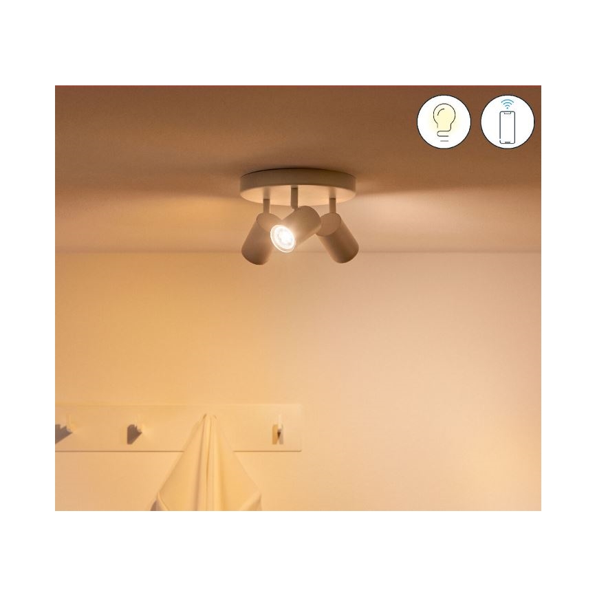 WiZ - LED RGBW Dimmable spotlight IMAGEO 3xGU10/4,9W/230V 2200-6500K Wi-Fi CRI 90 white