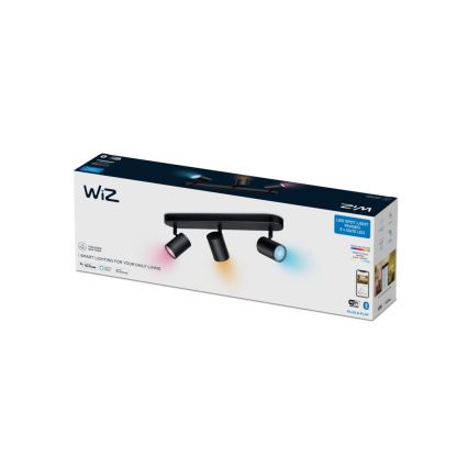 WiZ - LED RGBW Dimmable spotlight IMAGEO 3xGU10/4,9W/230V 2200-6500K Wi-Fi CRI 90 black