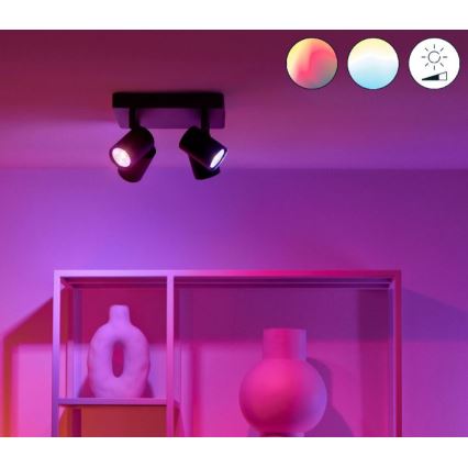 WiZ - LED RGBW Dimmable spotlight IMAGEO 4xGU10/4,9W/230V 2200-6500K Wi-Fi CRI 90 black