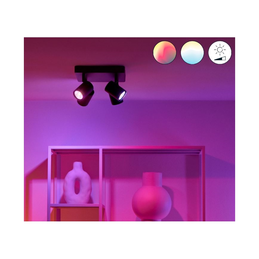 WiZ - LED RGBW Dimmable spotlight IMAGEO 4xGU10/4,9W/230V 2200-6500K Wi-Fi CRI 90 black