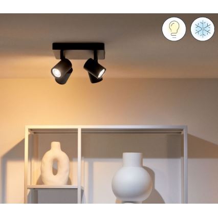 WiZ - LED RGBW Dimmable spotlight IMAGEO 4xGU10/4,9W/230V 2200-6500K Wi-Fi CRI 90 black