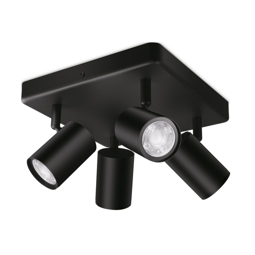 WiZ - LED RGBW Dimmable spotlight IMAGEO 4xGU10/4,9W/230V 2200-6500K Wi-Fi CRI 90 black