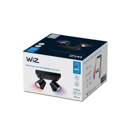 WiZ - LED RGBW Dimmable spotlight IMAGEO 4xGU10/4,9W/230V 2200-6500K Wi-Fi CRI 90 black