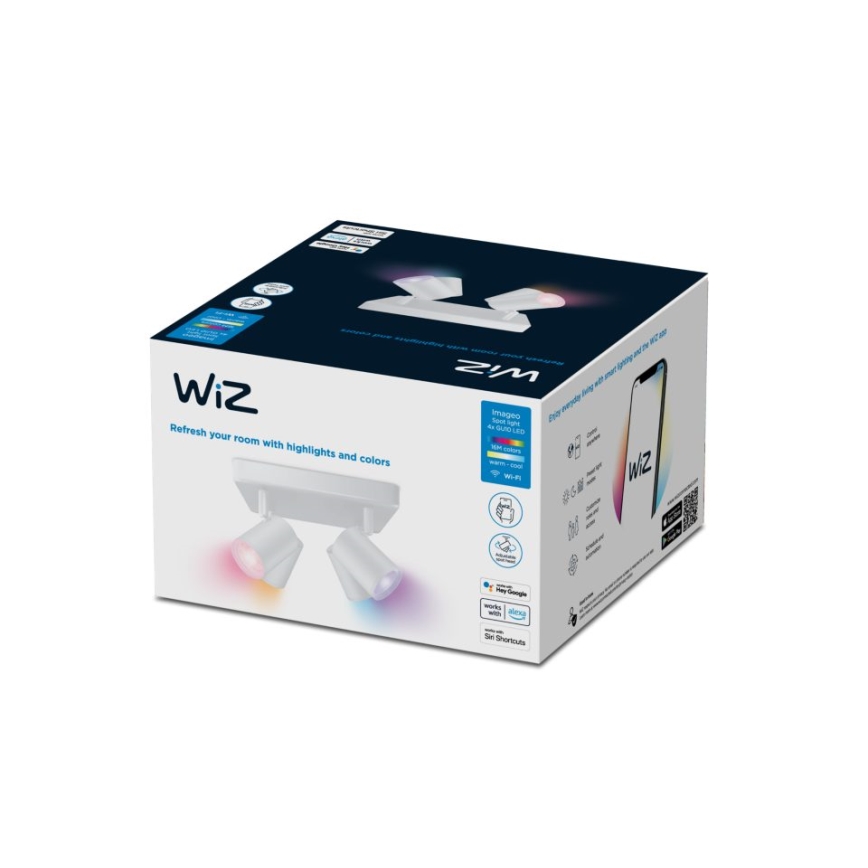 WiZ - LED RGBW Dimmable spotlight IMAGEO 4xGU10/4,9W/230V 2200-6500K Wi-Fi CRI 90 white