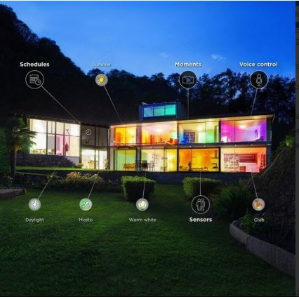 WiZ - LED RGBW Dimmable bathroom ceiling light LUNAR LED/23W/230V IP23 Wi-Fi + remote control