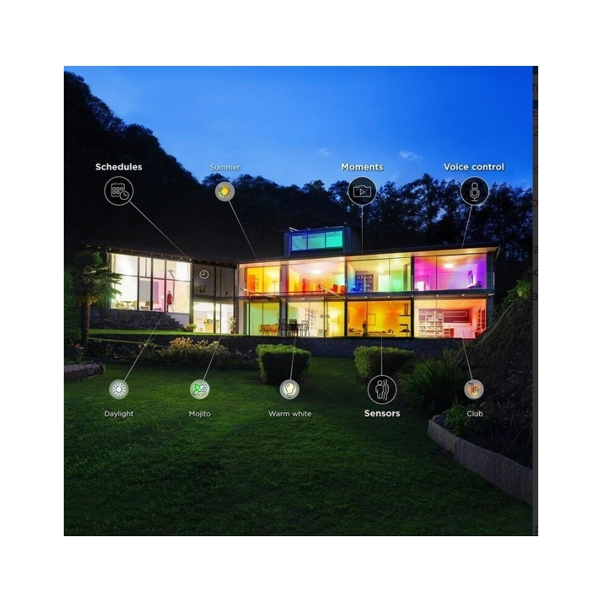 WiZ - LED RGBW Dimmable bathroom ceiling light LUNAR LED/23W/230V IP23 Wi-Fi + remote control