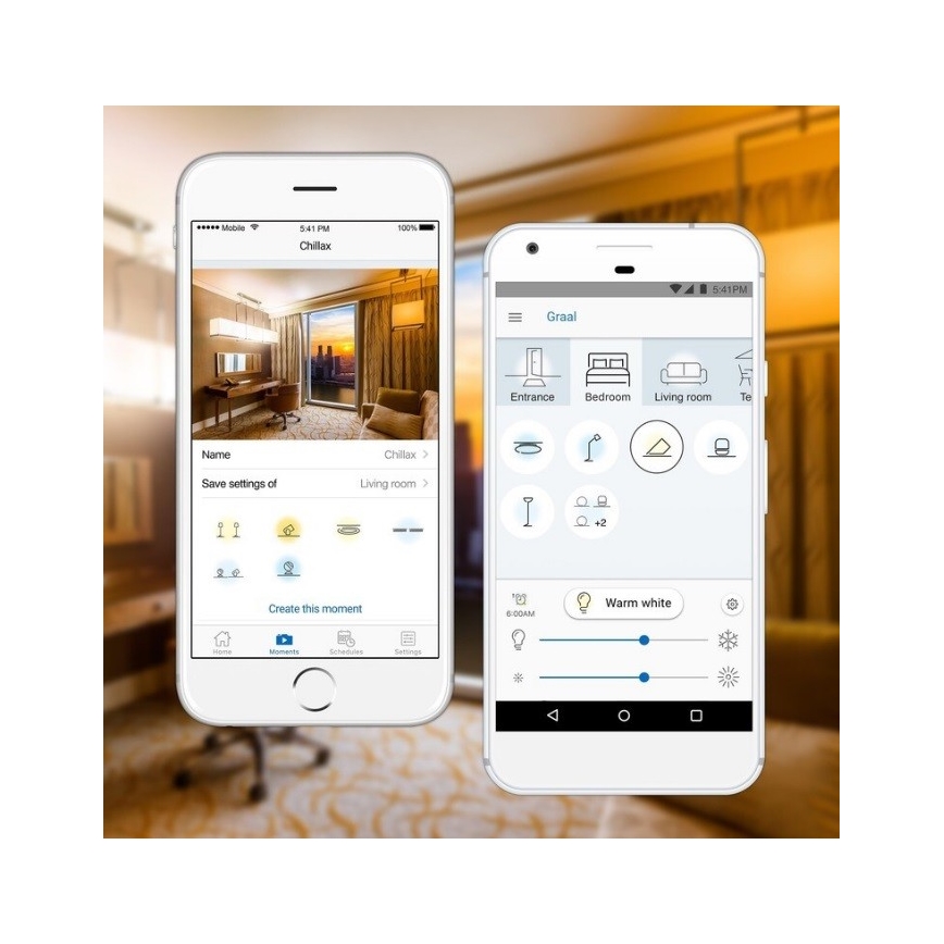 WiZ - LED RGBW Dimmable bathroom ceiling light LUNAR LED/23W/230V IP23 Wi-Fi + remote control