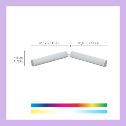 WiZ - SET 2x LED RGBW Dimmable lamp BAR LED/5,5W/230V 2200-6500K Wi-Fi
