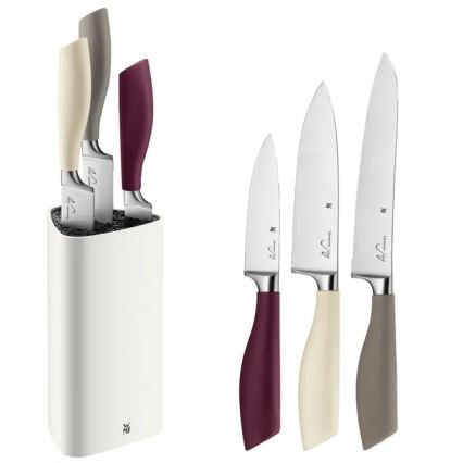 WMF - ELEMENTS 4-piece kitchen knife set with knife block