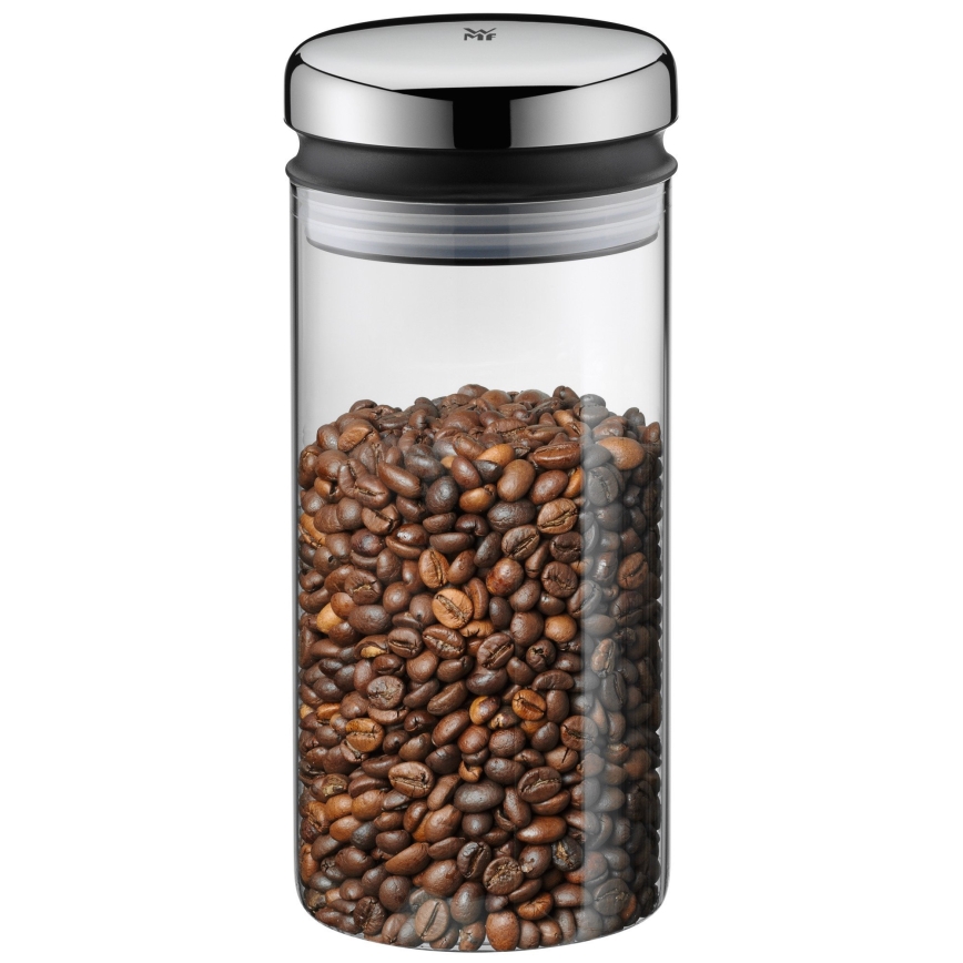 WMF - Glass food jar DEPOT 1l stainless steel