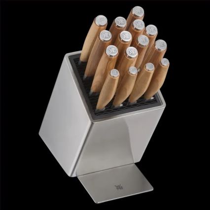 WMF - GRAND WOOD 6-piece kitchen knife set with knife block