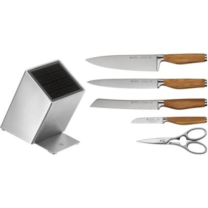 WMF - GRAND WOOD 6-piece kitchen knife set with knife block