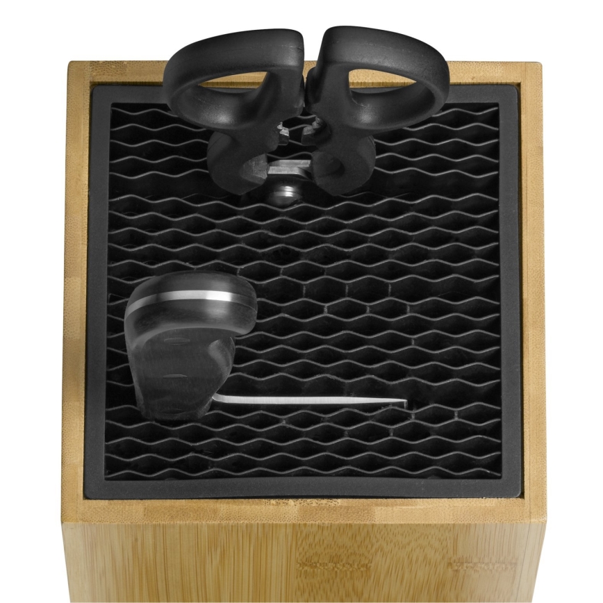 WMF - Knife stand bamboo/stainless steel