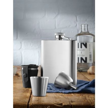 WMF - MANHATTAN Hip Flask and Shot Glass Set, 6-piece