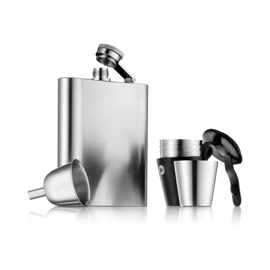 WMF - MANHATTAN Hip Flask and Shot Glass Set, 6-piece