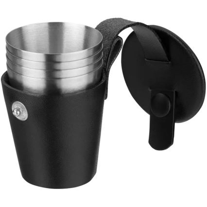 WMF - MANHATTAN Hip Flask and Shot Glass Set, 6-piece