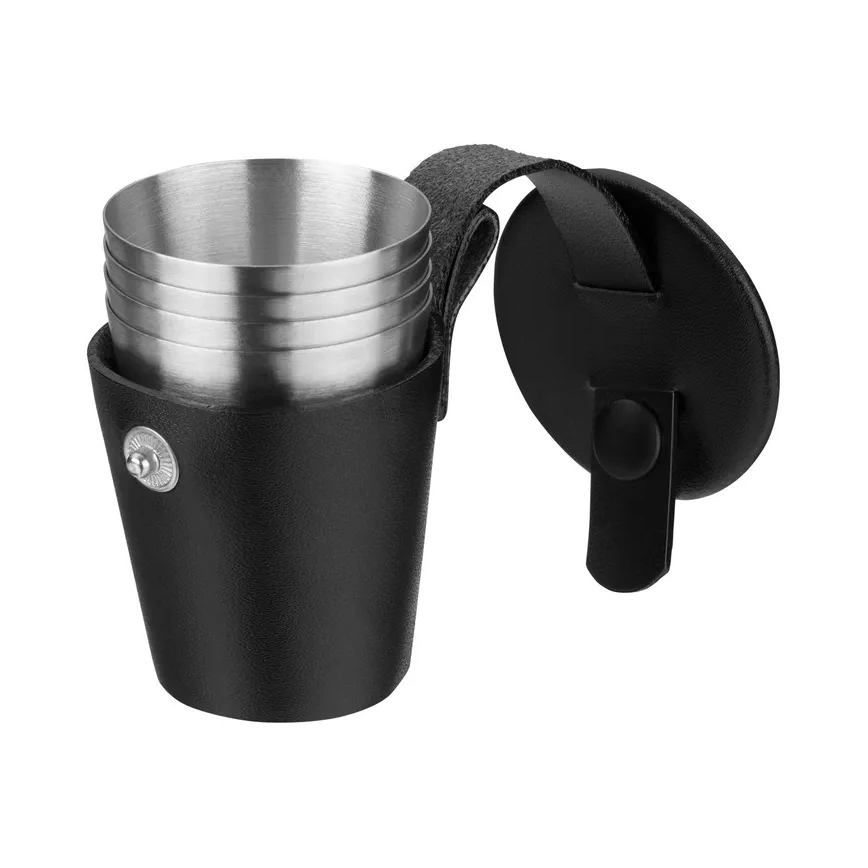 WMF - MANHATTAN Hip Flask and Shot Glass Set, 6-piece