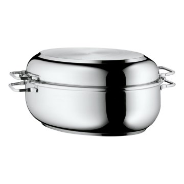 WMF - Oval roasting pan with a lid  41x28,5 x18 cm stainless steel