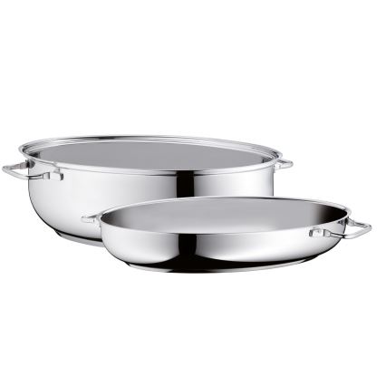 WMF - Oval roasting pan with a lid  41x28,5 x18 cm stainless steel