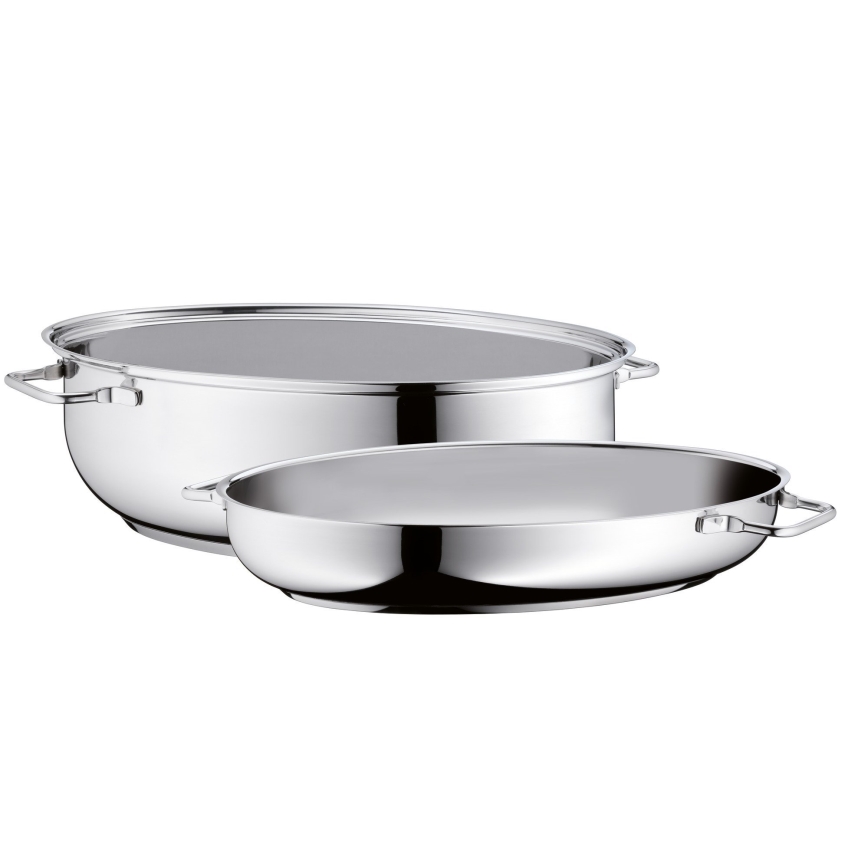 WMF - Oval roasting pan with a lid  41x28,5 x18 cm stainless steel