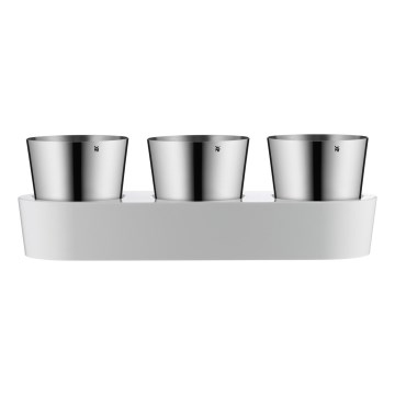 WMF - Self-watering herb pot 3pcs GOURMET white/stainless steel