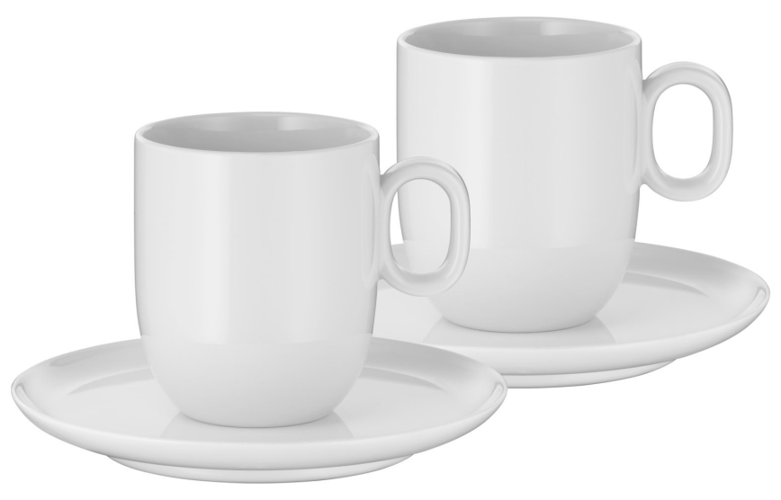 WMF - SET 2x Cafe creme cup with saucer BARISTA 170 ml white