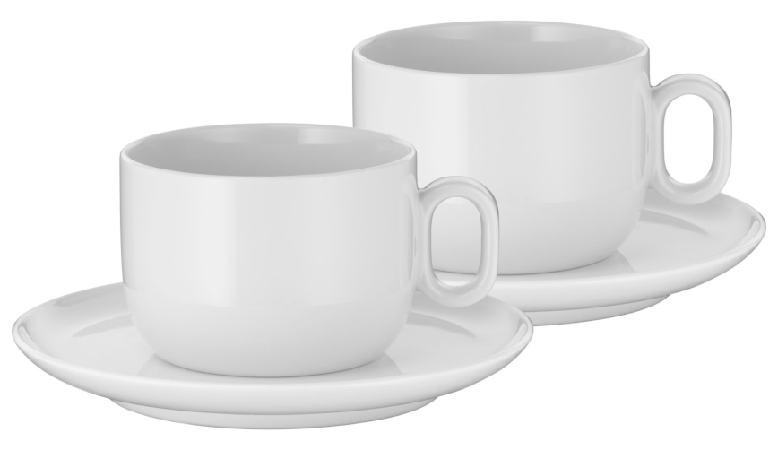WMF - SET 2x Cappuccino cup with saucer BARISTA 160 ml white