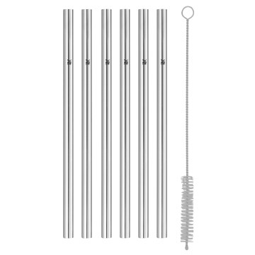 WMF - SET 6x Stainless steel straws BARIC + cleaning brush