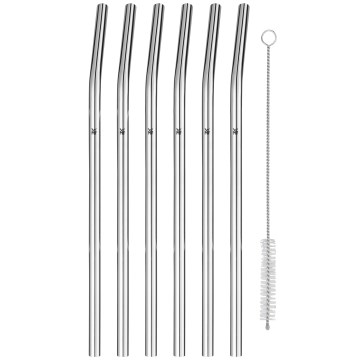 WMF - SET 6x Stainless steel straws BARIC + cleaning brush