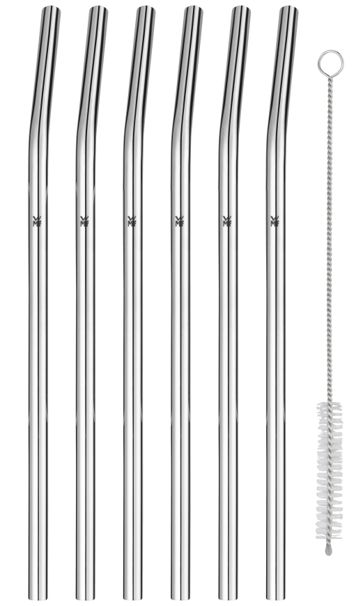 WMF - SET 6x Stainless steel straws BARIC + cleaning brush