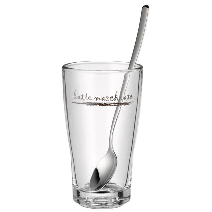 WMF - Set of glasses and spoons for latte macchiato CLEVER & MORE 6 pcs