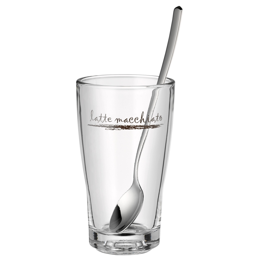 WMF - Set of glasses and spoons for latte macchiato CLEVER & MORE 6 pcs