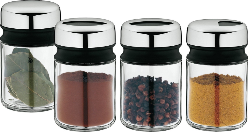 WMF - Set of spice jars 4pcs DEPOT 9,5 cm stainless steel