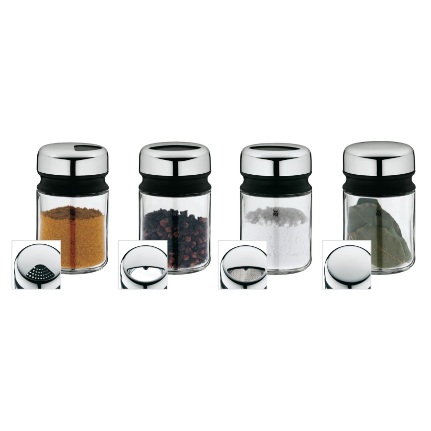 WMF - Set of spice jars 4pcs DEPOT 9,5 cm stainless steel