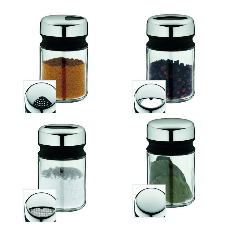 WMF - Set of spice jars 4pcs DEPOT 9,5 cm stainless steel