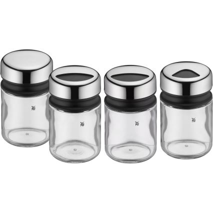 WMF - Set of spice jars 4pcs DEPOT 9,5 cm stainless steel